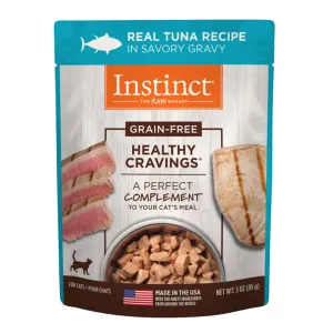 15% OFF: Instinct Healthy Cravings Real Tuna Recipe In Savoury Gravy Grain-Free Wet Cat Food Topper 3oz