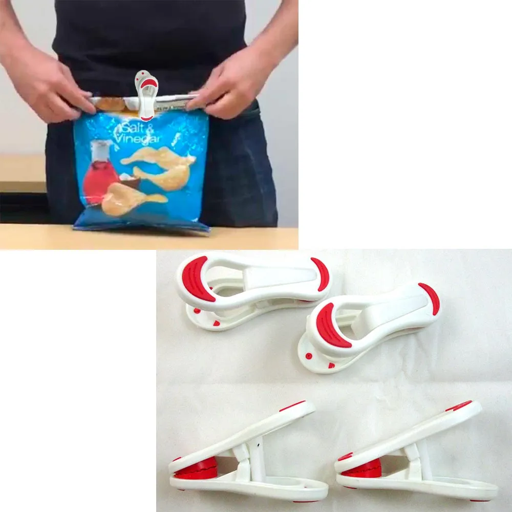 8 Kitchen Chip Snack Food Storage Sealing Bag Clips Clamps Multi Purpose Craft