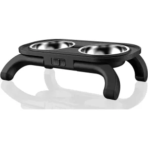 Adjustable Detachable Non-slip Stainless Steel Dog Bowls with Stand