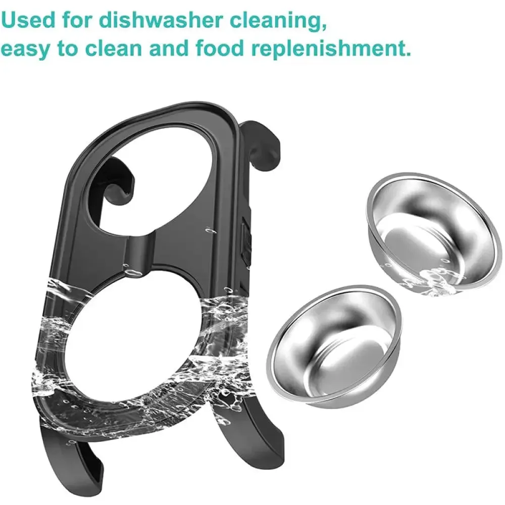 Adjustable Detachable Non-slip Stainless Steel Dog Bowls with Stand