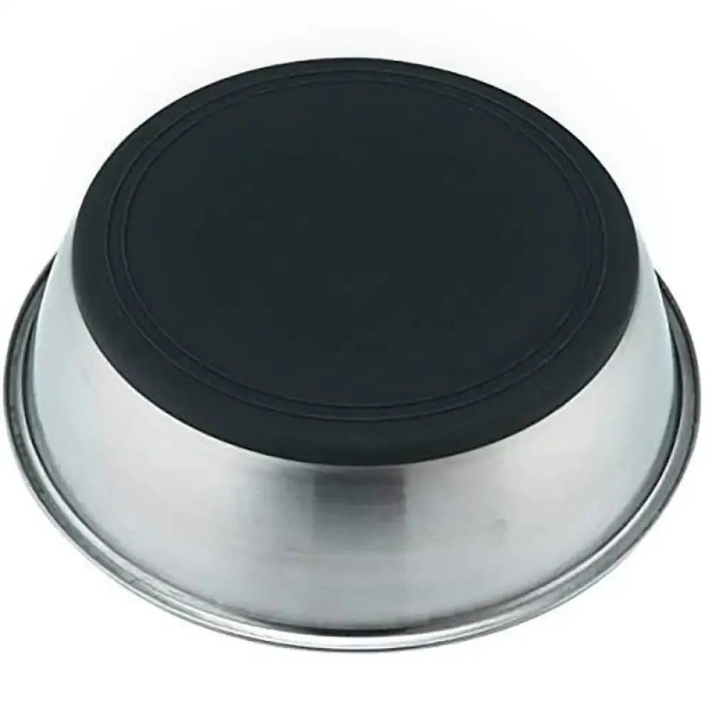 Anti Skid Stainless Steel Dog Bowl Water Food with Silicone Mat