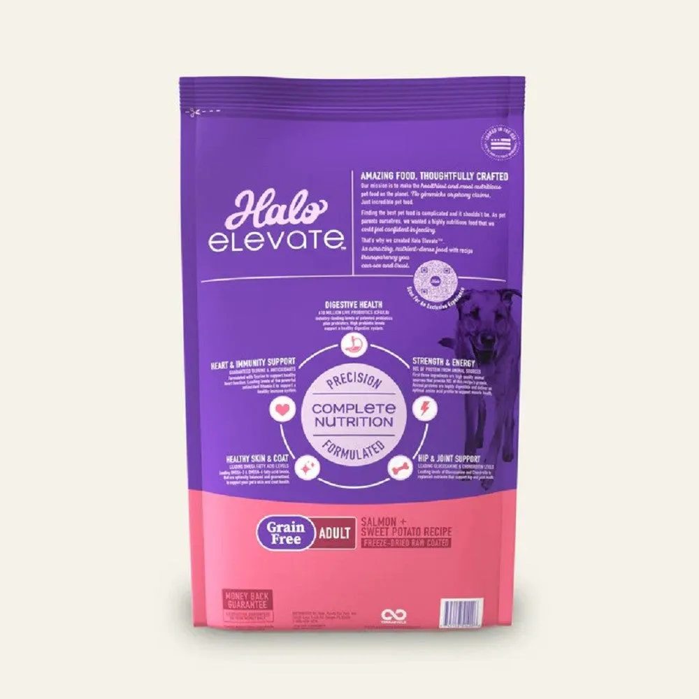 elevate Grain Free Freeze-Dried Raw Coated Adult Salmon & Sweet Potato Recipe Dog Dry Food