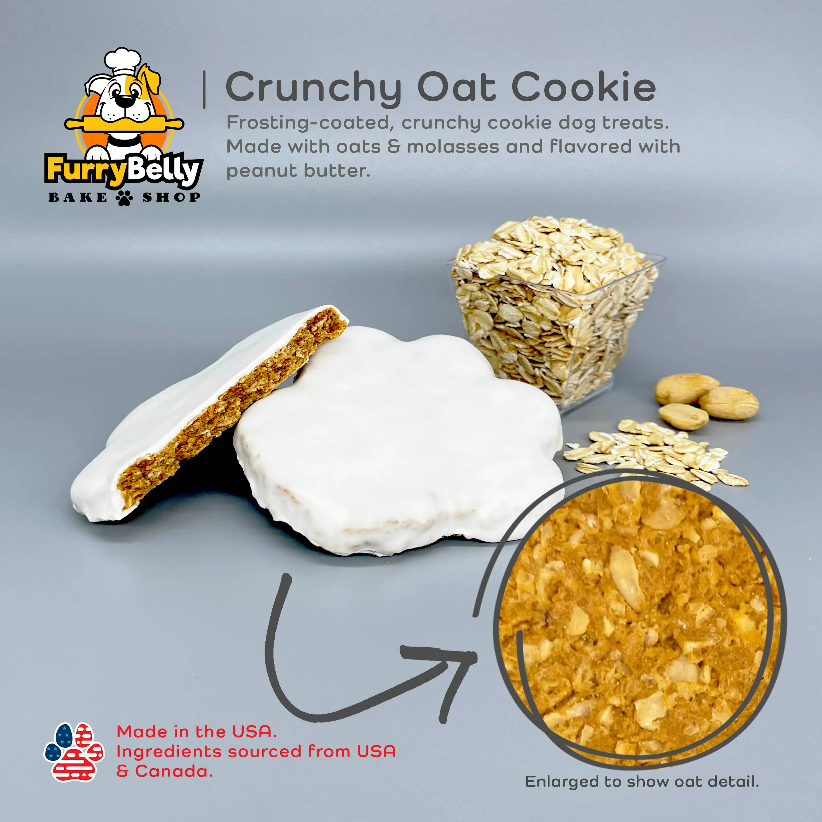 Furry Belly Bake Shop Sociable Shark Crunchy Oat Dog Cookie