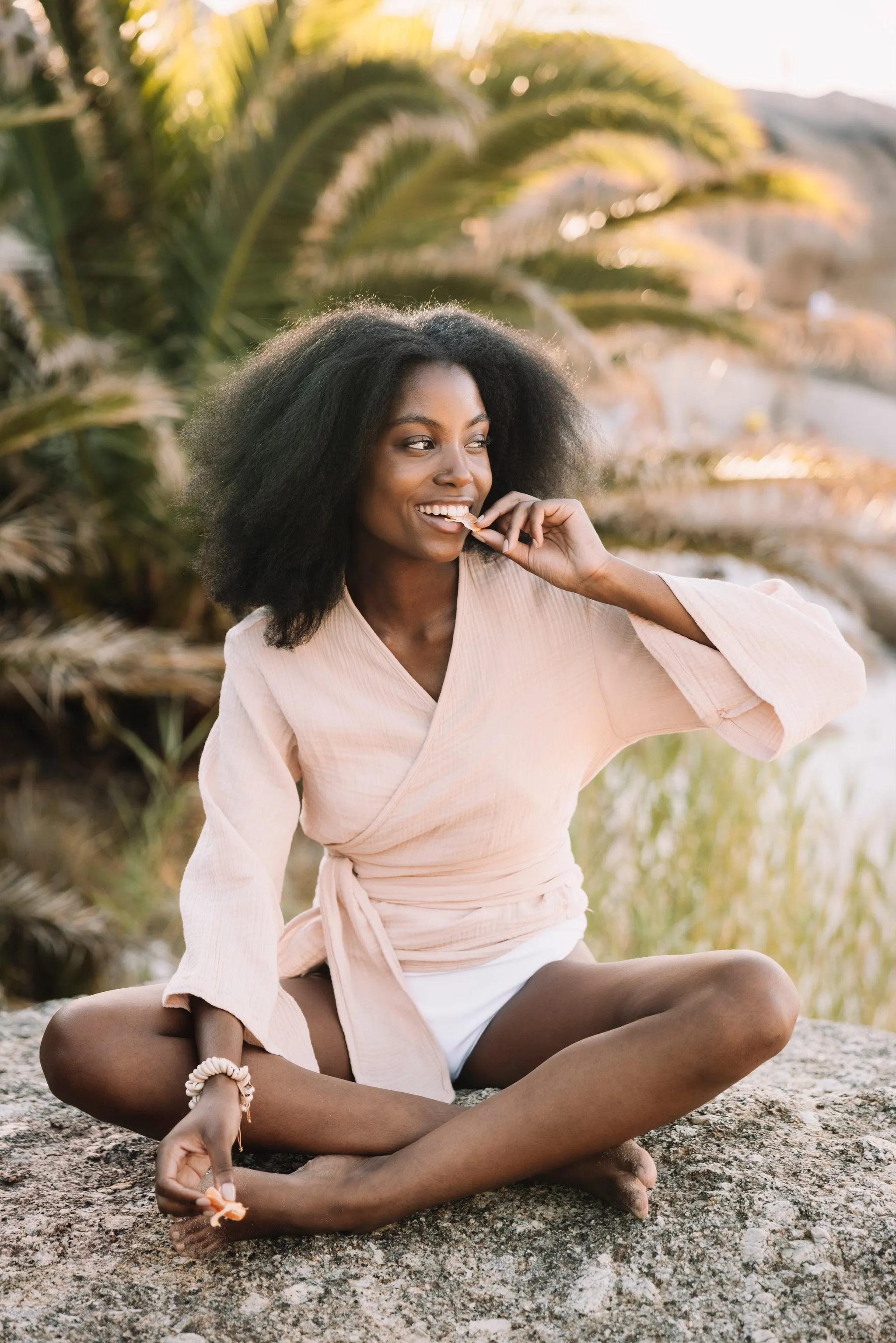 Juno Wrap Top | Salmon