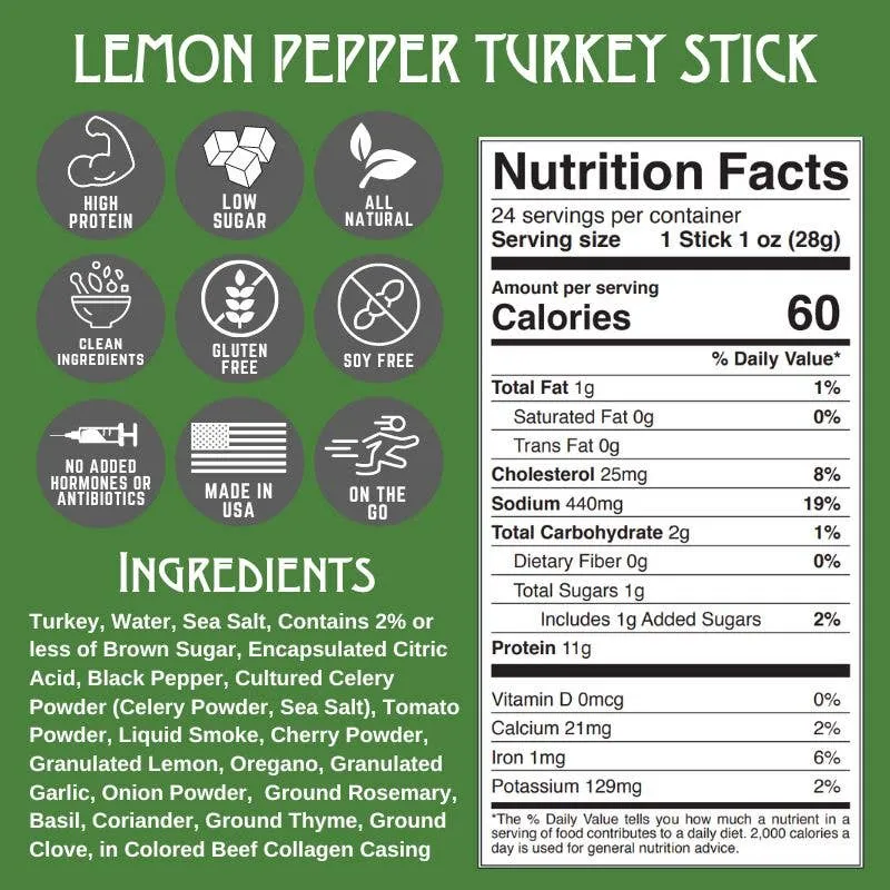 Lemon Pepper Turkey Stick