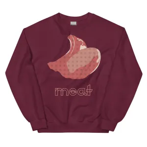 Meat Sweatshirt-Maroon