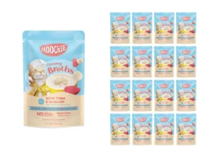 MOOCHIE CREAMY BROTH WITH TUNA & SCALLOP 40gX16 POUCHS