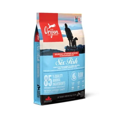 Orijen Six Fish Dry Dog Food Grain Free All Breeds & Life Stages 11.4kg