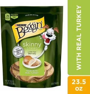 Purina Beggin' Skinny Strips Low Fat Dog Treats (Turkey Flavor)