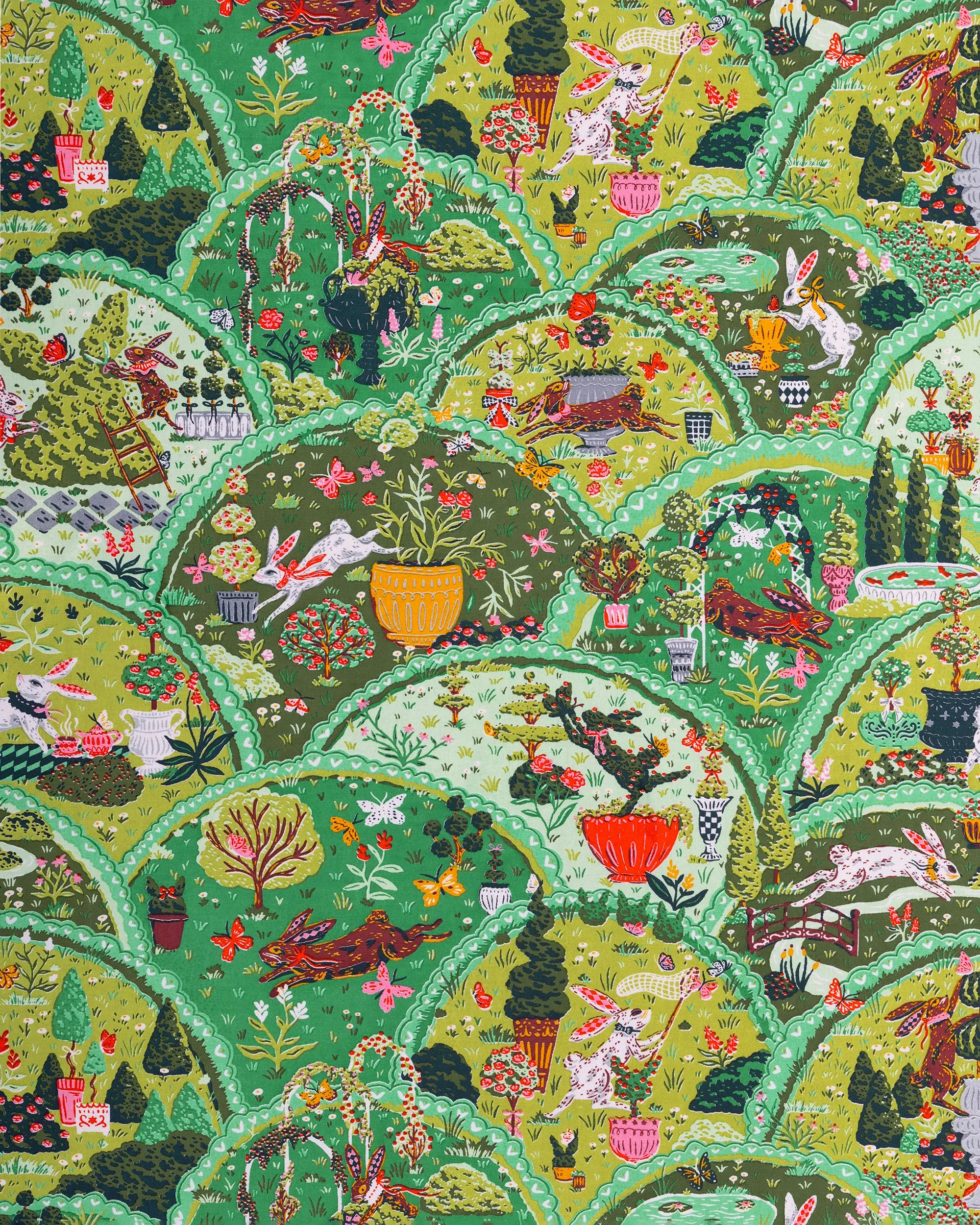 Rabbit Wonderland - Robe - Sage