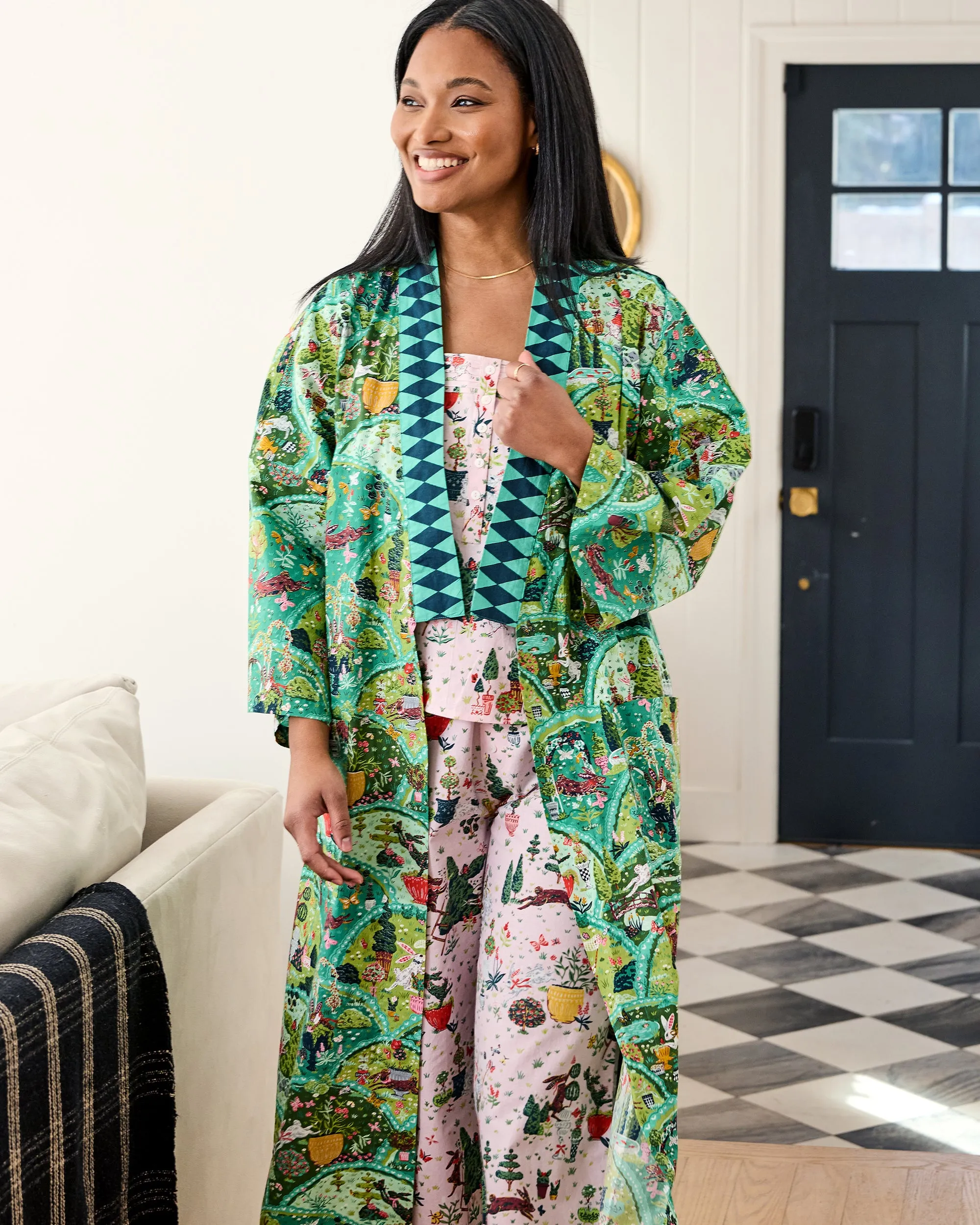 Rabbit Wonderland - Robe - Sage