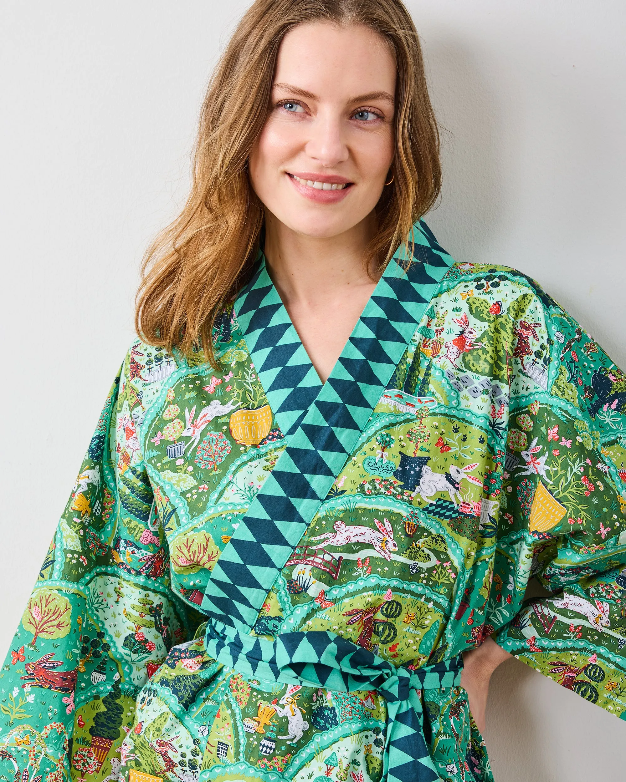 Rabbit Wonderland - Robe - Sage