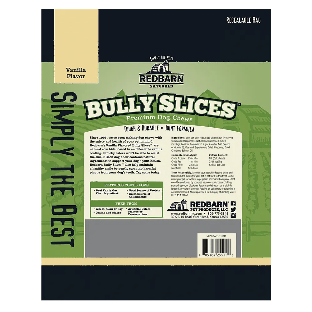 Redbarn Naturals Bully Slices Vanilla Dog Treats, 9oz