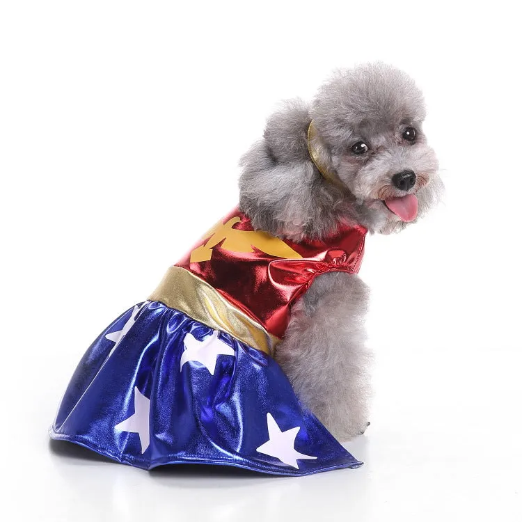 Santa Claus Dog Clothes -Halloween Pet Clothes- Pumpkin Dresses Wizarding Clothes